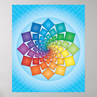 PÔSTER 06 RAINBOW SQUARES MANDALA