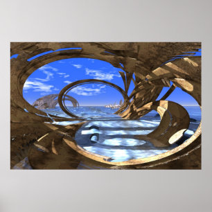 Pôster #08-02 Caribe Neolótico: Caverna Fractal Surreal