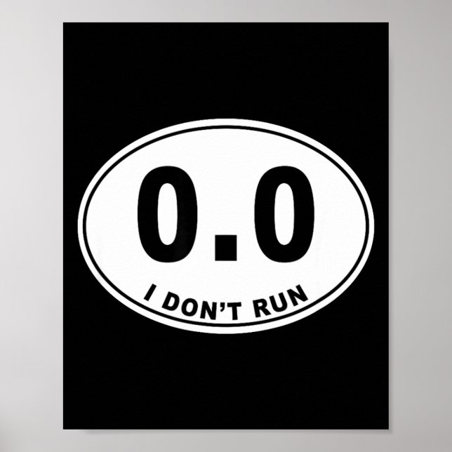 Poster 0.0 I Don't Run  (Frente)