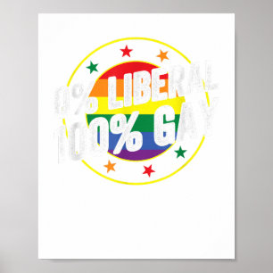 Poster 0 Gay Liberal 100 LGBT Design para Conservadores