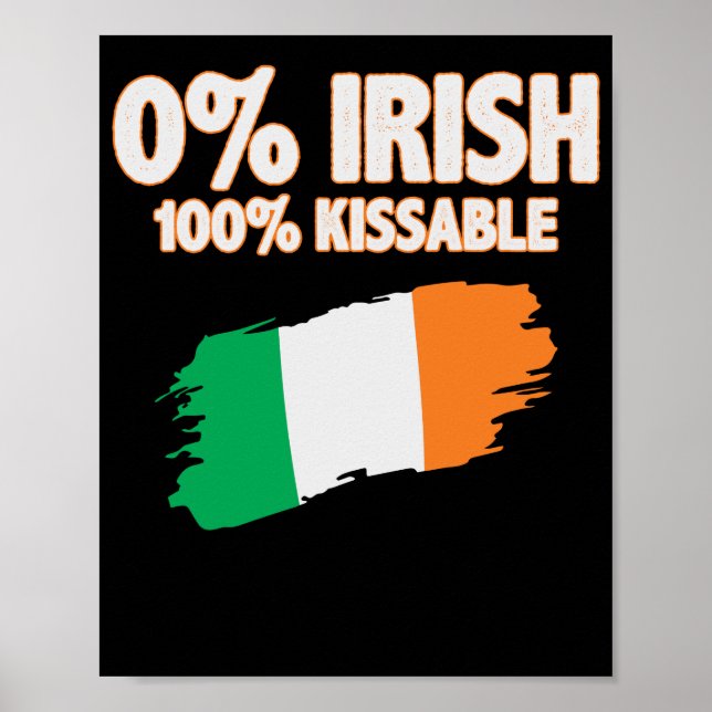 Poster 0% irlandês 100% (Frente)