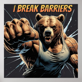 Poster 0so musculoso – Golpea tus límites cada mañana