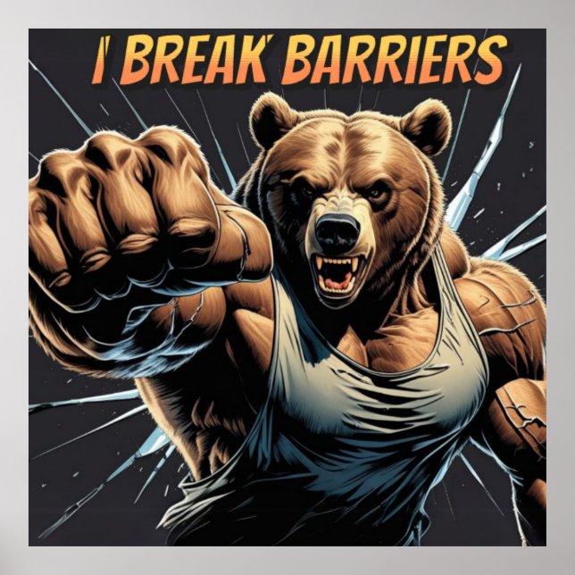 Poster 0so musculoso – Golpea tus límites cada mañana (Frente)