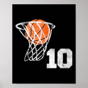Poster 10º Aniversário, Basquete, 10 Meninos, 10 Anos