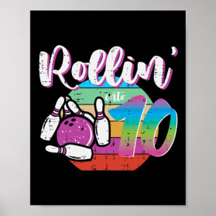 Poster 10º Aniversário Boliche Rolin to 10 Bday Bowler G