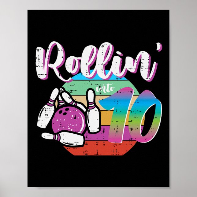 Poster 10º Aniversário Boliche Rolin to 10 Bday Bowler G (Frente)