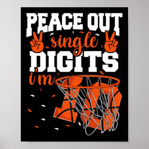 Poster 10º Aniversário Boys Basball Peace Out Solteiro Di