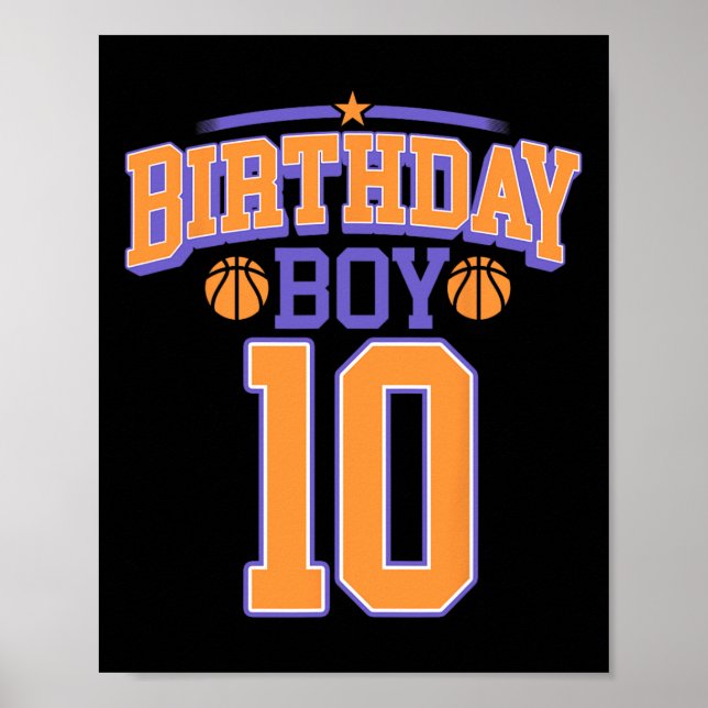 Poster 10º Aniversário De Basquete Com Mais De 10 Anos Bd (Frente)