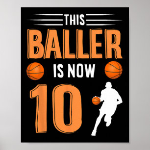 Poster 10º Aniversário de Basquete Este Jogador Tem Agora