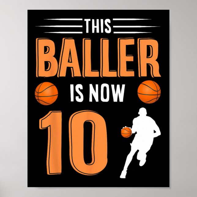 Poster 10º Aniversário de Basquete Este Jogador Tem Agora (Frente)