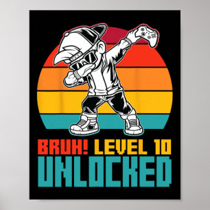 Poster 10º Aniversário Menino Bruh de 10 anos G