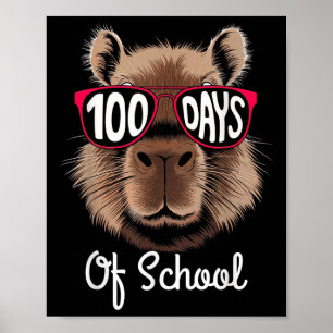Poster 100º Dia Da Escola Legal Capybara 100 Dias Mais In