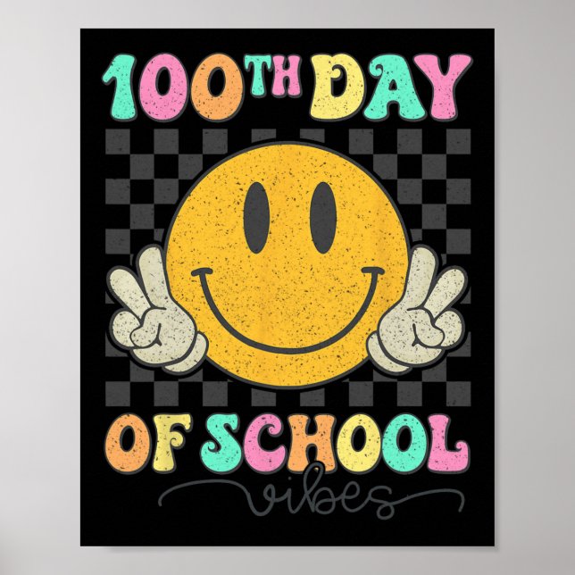 Poster 100º Dia da Escola Víbias Sorriso Bonito 100 Dias (Frente)
