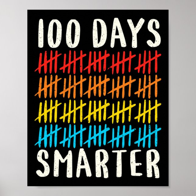 Poster 100º Dia De Escola 100 Dias Mais Inteligente Profe (Frente)