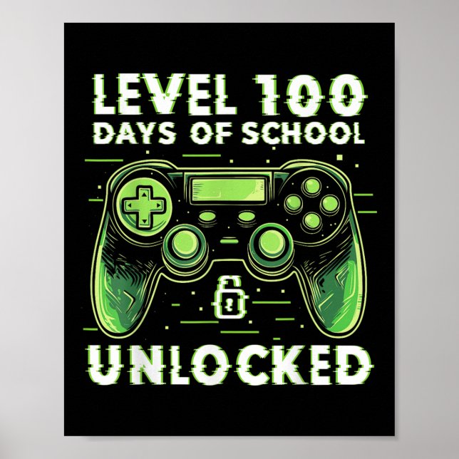 Poster 100º Dia De Jogo Escolar 100 Dias De Escola (Frente)