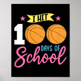 Poster 100º Dia De Meninas Escolares Eu Atingi 100 Dias D