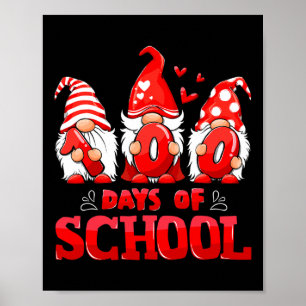 Poster 100º Dia De Professores Do Gnomo Escolar Estudante