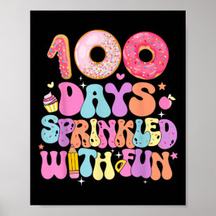 Poster 100º Dia De Rosquinha Escolar 100 Dias Empurrados 