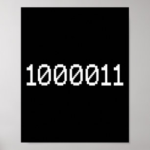Poster 1000011 Código Binário Para 67 Meme Divertido de T