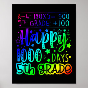 Poster 1000 Dias Mais Inteligentes Professor Do Quinto Gr