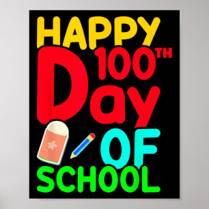 Poster 100.º Dia Da Escola 100 Dias Estudantes Gi