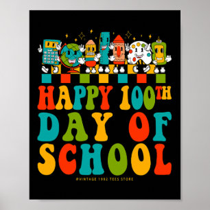 Poster 100.º Dia de Professores Estudantes Crianças Groov