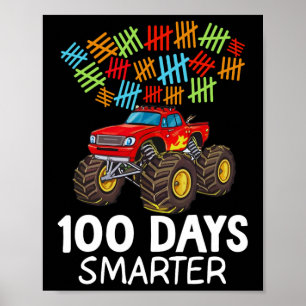 Poster 100.º Dia Do Monstro Escolar Toddler 100 Dias