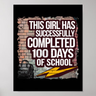 Poster 100. º dia Engraçadas Meninas e Carimbo; Estudante