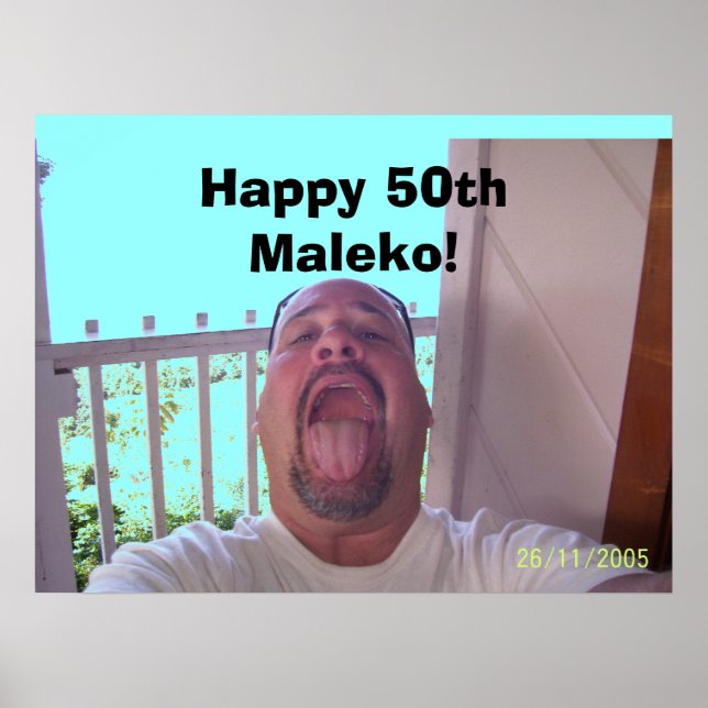 Poster 100_0436, Feliz 50º Maleko! (Frente)