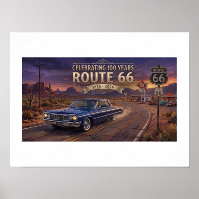 Poster 100 Anos Da Rota 66 (Frente)