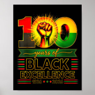 Poster 100 Anos De Excelência Negra Centenário História N