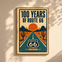 100 Anos de Route 66 Centenário Litografia