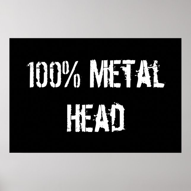 Pôster 100% Cabeça de metal (Frente)