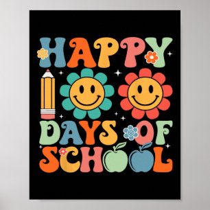 Poster 100 Dias Bons De Flores De Sorriso Escolar