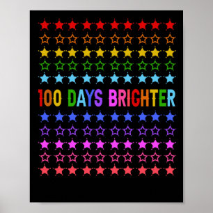 Poster 100 dias Brighter 100º Dia do Jardim de Infância
