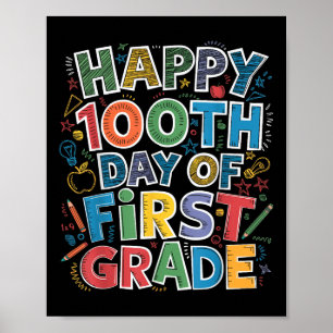 Poster 100 Dias Das Primeiras 1ruas Crianças De Professor