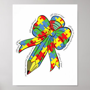 Poster 100 Dias De Adoção Do Autismo 100º Dia De Coque Es