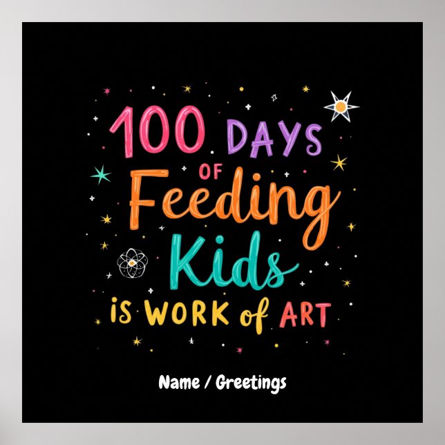 Poster 100 dias de alimentação infantil é uma obra de art (Frente)