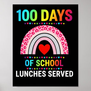 Poster 100 Dias De Almoços Escolares Servidos Almoço Alar