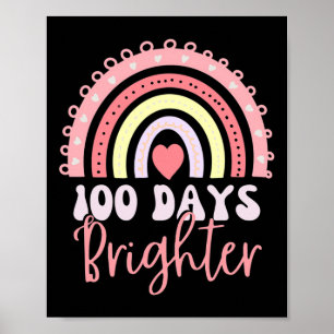 Poster 100 Dias De Arco-Íris Escolar 100 Dias Brighter 10