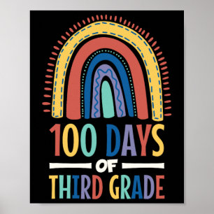Poster 100 Dias De Arco-Íris Feliz 100 Dia De