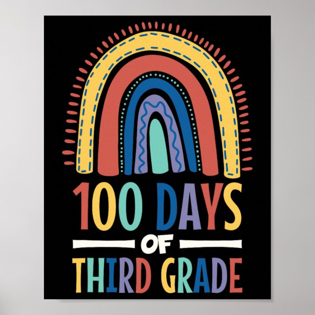 Poster 100 Dias De Arco-Íris Feliz 100 Dia De (Frente)