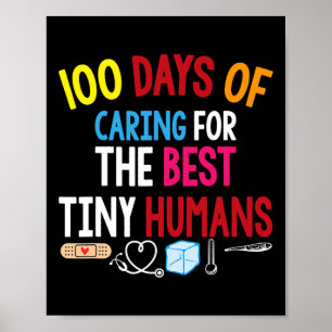 Poster 100 dias de assistência à melhor pequena escola hu