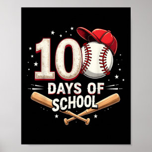 Poster 100 Dias De Basebol Escolar 100º Dia Da Escola