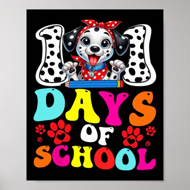 Poster 100 Dias De Cachorro Dalmaciano Escolar 100 Dias M (Frente)