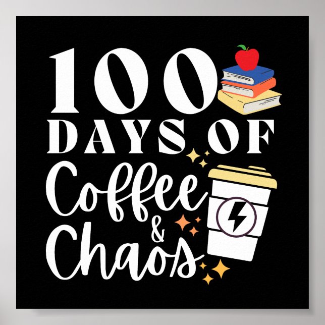 Poster 100 Dias De Café E Caos (Frente)