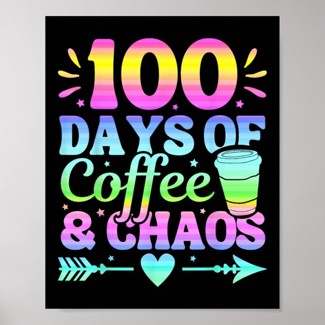 Poster 100 Dias De Café E Caos 100 Dias De Escola (Frente)
