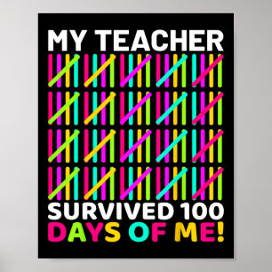 Poster 100 Dias De Camisolas Escolares 100 Dias De Cos Es