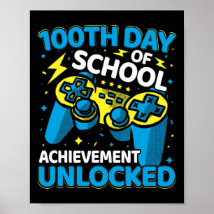 Poster 100 Dias De Controladora De Vídeo Da Escola Menina