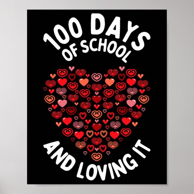 Poster 100 Dias De Coração Bestial Da Escola Feliz 100 Di (Frente)